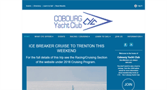 Desktop Screenshot of cobourgyachtclub.ca